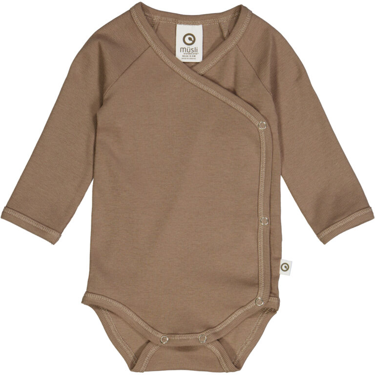 Müsli - Rib Romper Bruin