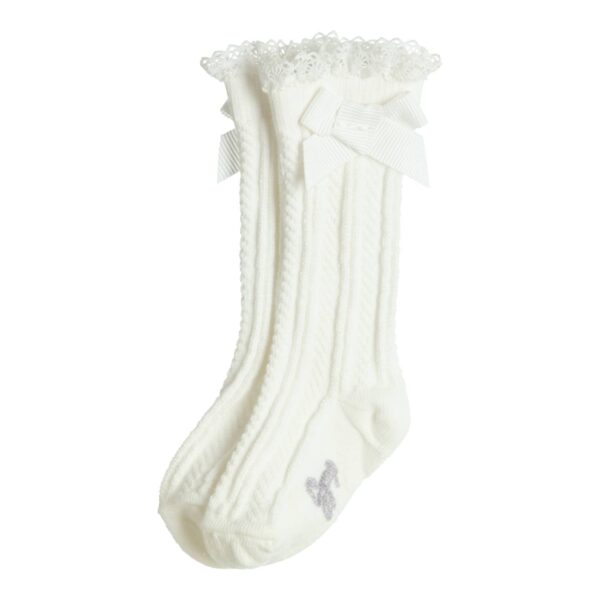 GYMP Kniekous Off-White – Zachte en Speelse Kniekousen voor Baby's