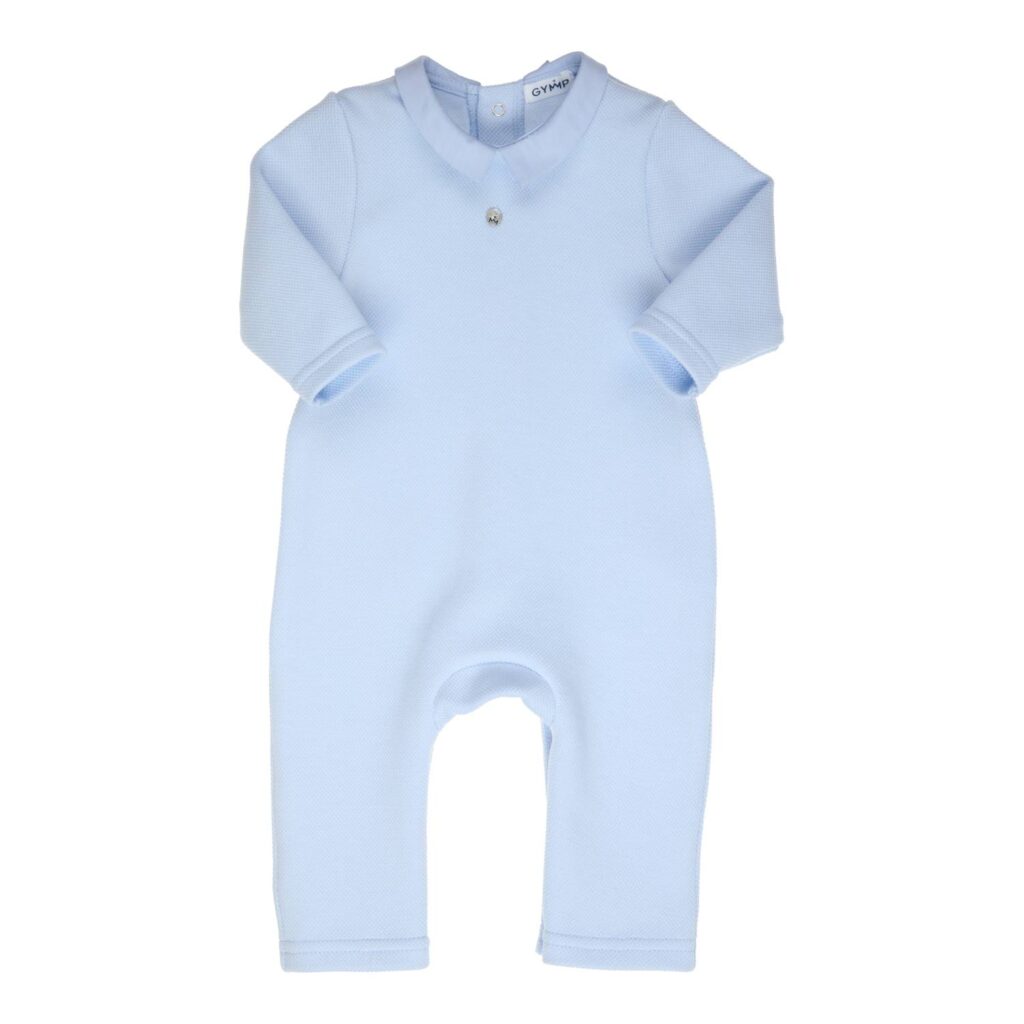 GYMP Boxpakje Randy Blauw – Zacht en Klassiek Kruippakje in Stevige Piqué