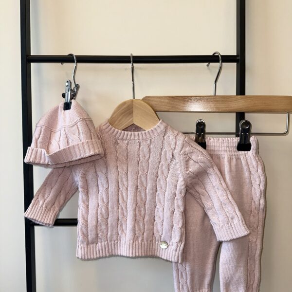 Martin Aranda Gebreide Babyset Roze – Comfortabele en Stijlvolle Babykleding