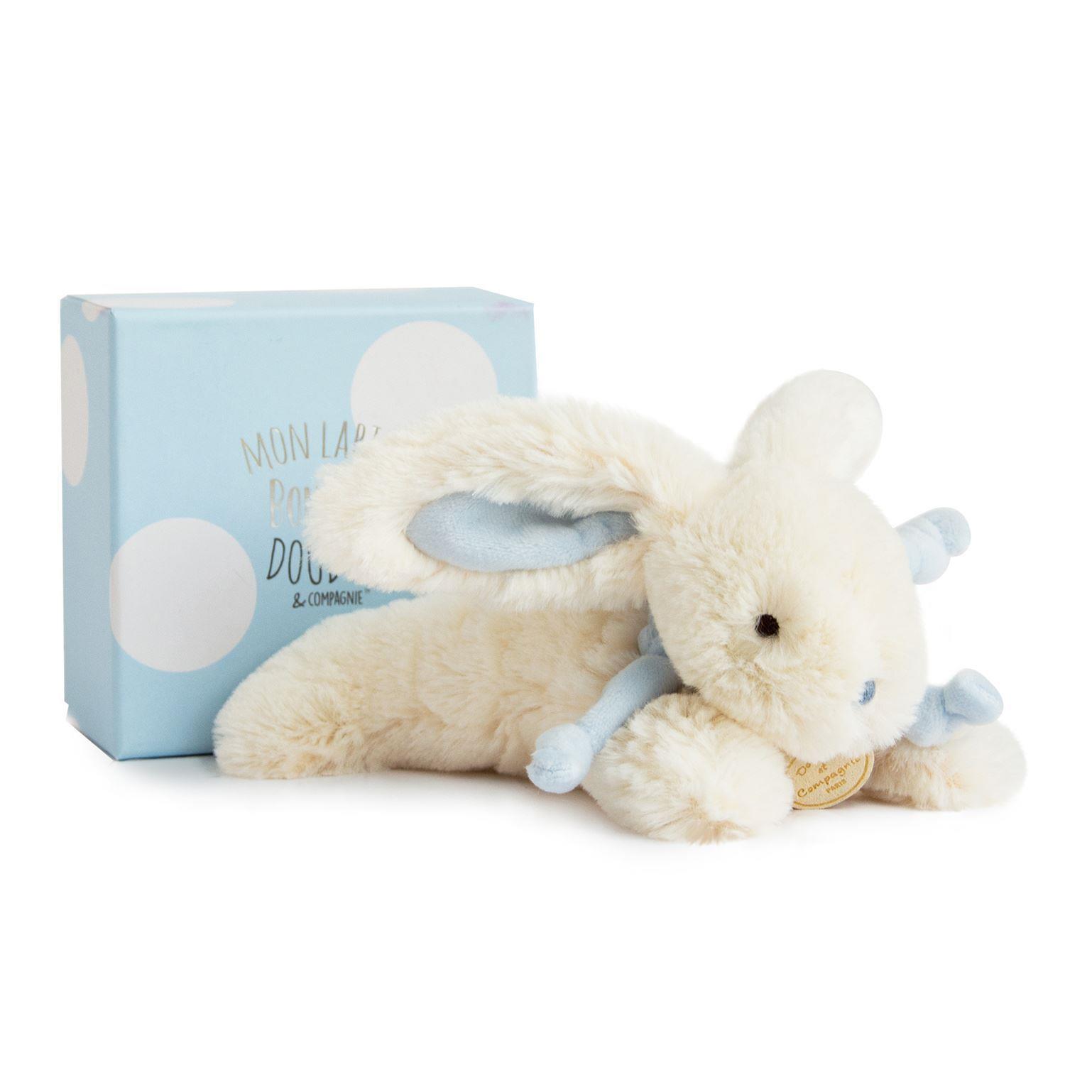 Doudou et Compagnie Knuffelkonijn Bonbon Blauw 20 cm – Zacht Baby Knuffel