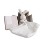 Doudou et Compagnie Ecru Konijn Knuffeldoekje 10 cm – Knuffelvriendje voor Baby's in Prachtige Geschenkdoos