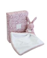 Doudou et Compagnie Roze Konijnen Knuffeldoekje 10 cm – Zachtheid en Elegantie voor Baby's