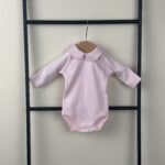 Babidu - Lange mouw romper met kraag roze