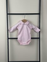 Babidu - Lange mouw romper met kraag roze