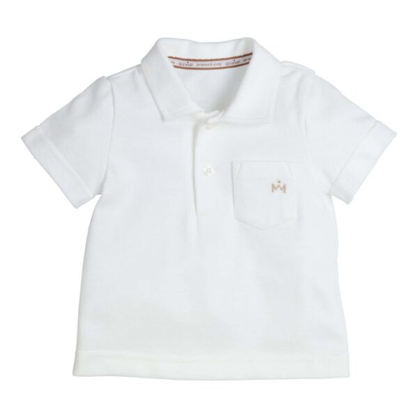Gymp - Polo Pikachu Wit met Beige accent