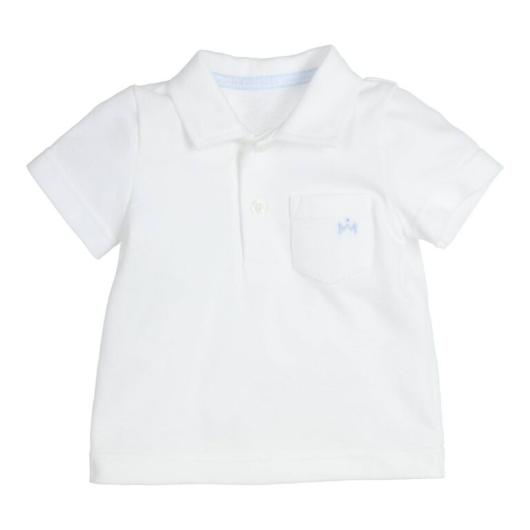 Gymp - Polo Pikachu Wit met Blauw Accent