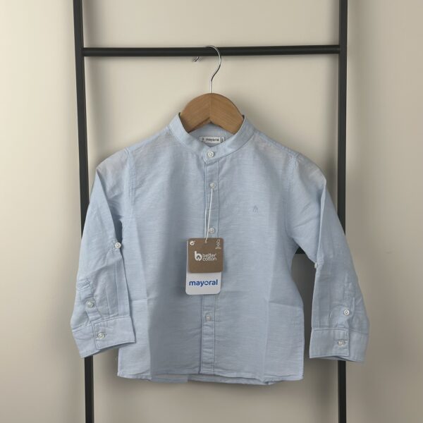 Mayoral - Linnen Blouse Lichtblauw