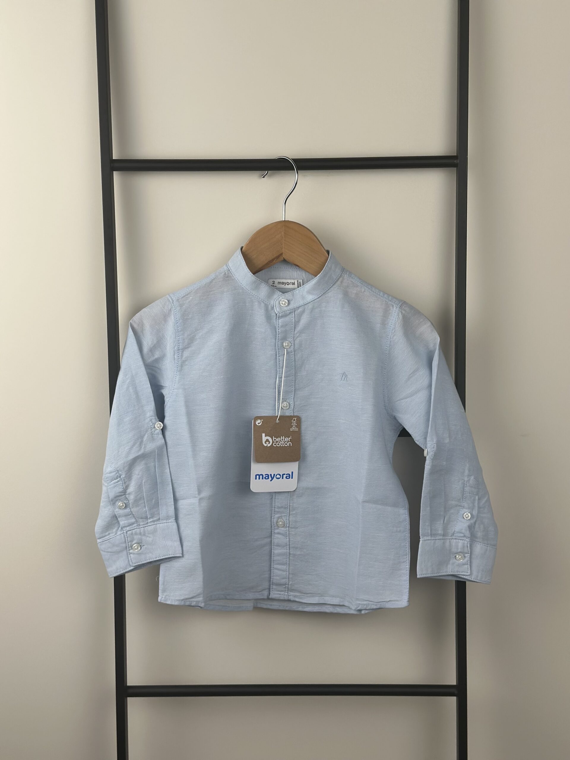 Mayoral - Linnen Blouse Lichtblauw