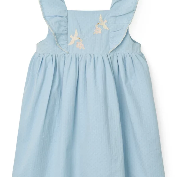 Copenhagen Colors - Jurk met Ruffels Blauw