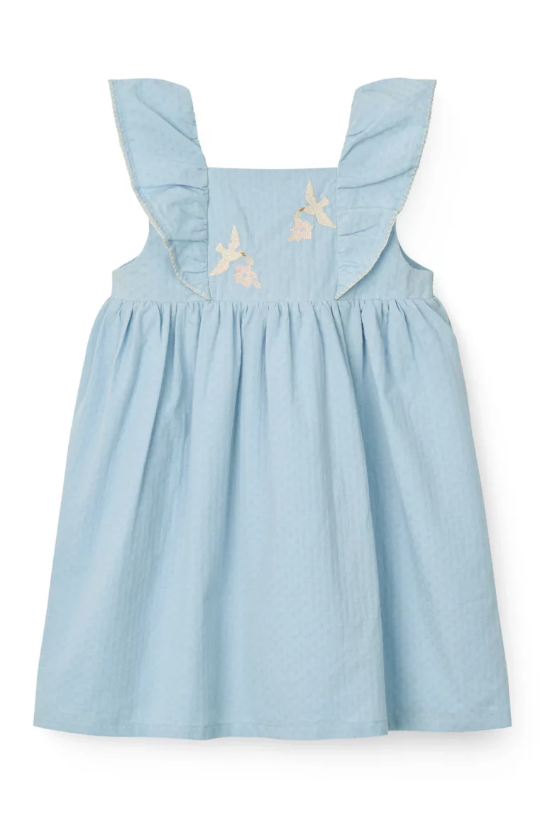 Copenhagen Colors - Jurk met Ruffels Blauw