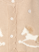 Patachou - Gebreid Vest Beige Paardjes - Afbeelding 2