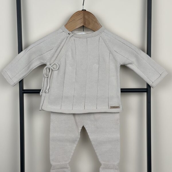 Martin Aranda - Gebreide set met Omslag Beige