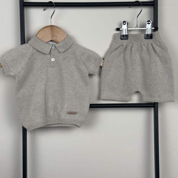 Martin Aranda - Gebreide Set Kort Beige