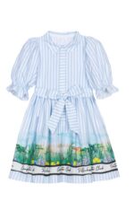 Patachou - Gestreepte Jurk Blauw