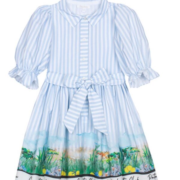 Patachou - Gestreepte Jurk Blauw