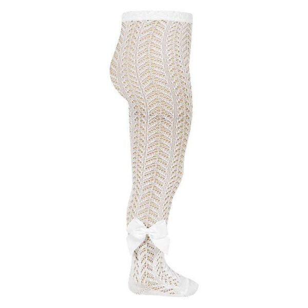 Cóndor - Panty met Openwerkje en Strik Créme