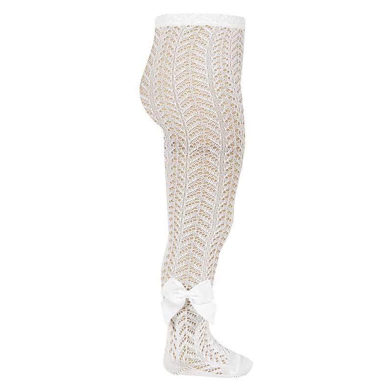 Cóndor - Panty met Openwerkje en Strik Créme