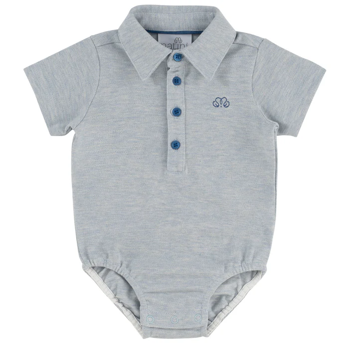 Natini - Polo Romper Blauw