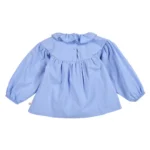 Müsli- Blouse met Kraag Blauw
