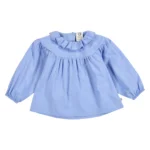 Müsli- Blouse met Kraag Blauw