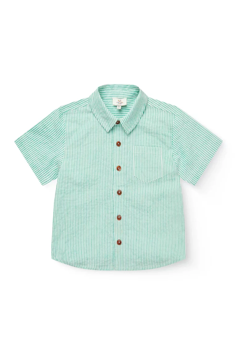 Copenhagen Colors - Korte Mouwen Blouse Strepen Groen