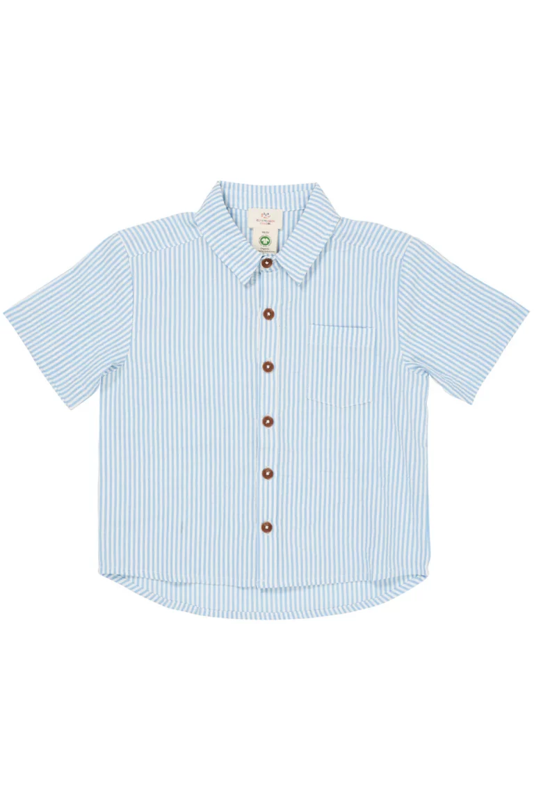 Copenhagen Colors - Korte Mouwen Blouse Strepen Blauw