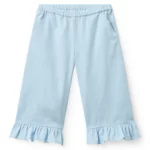 Copenhagen Colors - 3/4 Broek met Ruffels Blauw