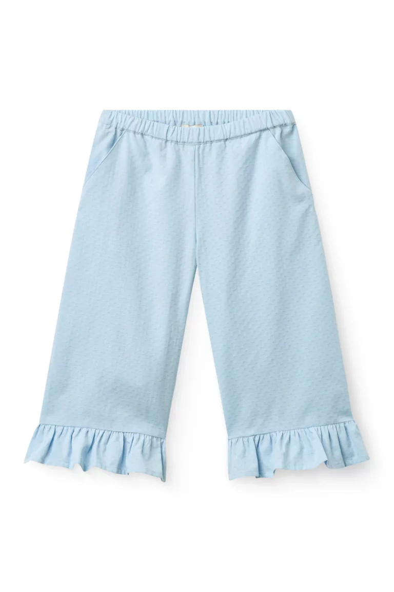 Copenhagen Colors - 3/4 Broek met Ruffels Blauw