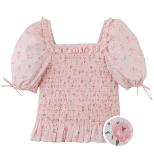 Gingersnaps - Hempje met Bloemen Roze