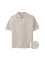 Gingersnaps - Polo met Grove Rib Beige