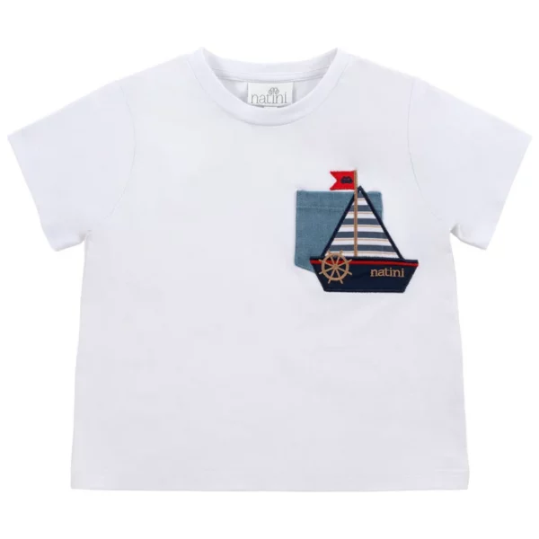 Natini - T-shirt Boot Wit
