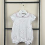 Blues Baby - Korte Boxpakje met Geborduurde Hartjes Wit