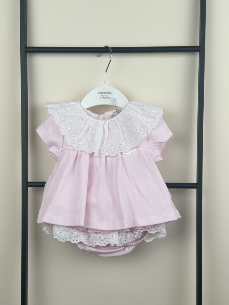 Blues Baby - 2-delig set met Kant Roze