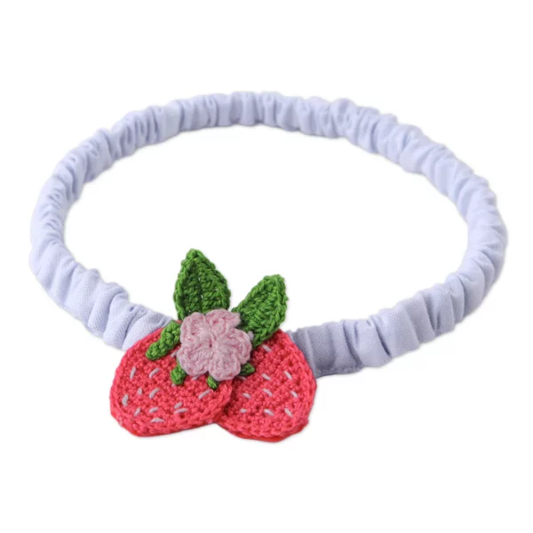 Gingersnaps - Baby Haarband met Geborduurde Aardbei