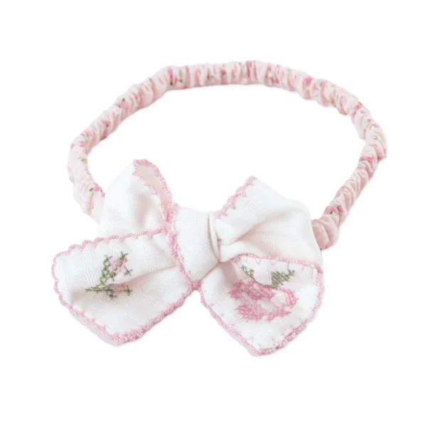 Gingersnaps - Baby Haarband met Geborduurde Strik