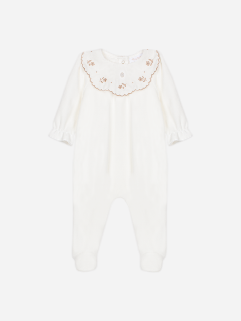 Patachou - Boxpakje Velvet Crème met Beige Bloemenkraag