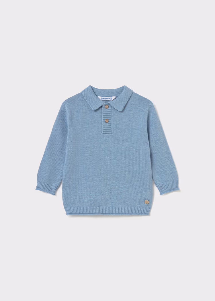 Mayoral - Gebreide Trui Blauw met Polokraag