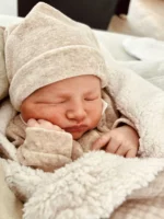 Poetree - Babymutsje Velvet Beige - Afbeelding 3