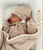 Poetree - Babymutsje Velvet Beige - Afbeelding 2