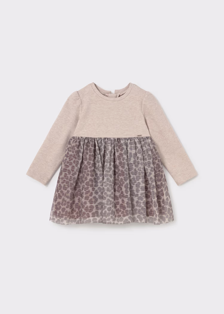 Mayoral - Jurk met Tulle Rok Panterprint